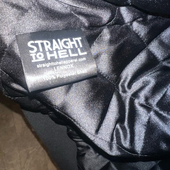 Straight to Hell Men's Zebra Print Bomber Jacket - Picture 8 of 14